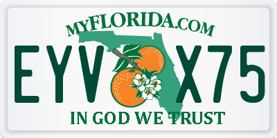 FL license plate EYVX75