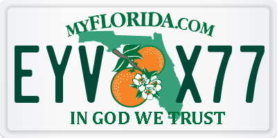 FL license plate EYVX77