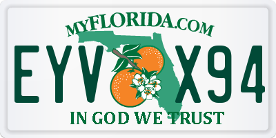 FL license plate EYVX94