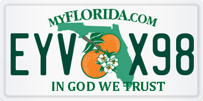 FL license plate EYVX98