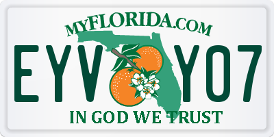 FL license plate EYVY07