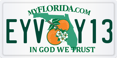 FL license plate EYVY13
