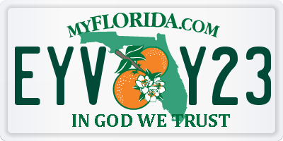 FL license plate EYVY23