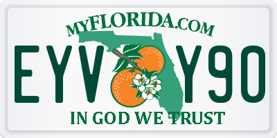 FL license plate EYVY90