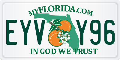 FL license plate EYVY96