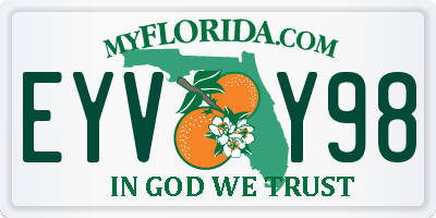 FL license plate EYVY98