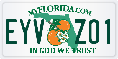 FL license plate EYVZ01