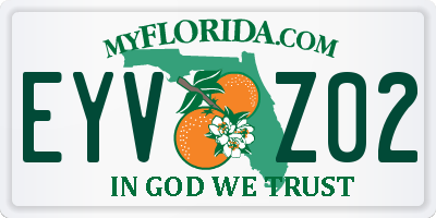 FL license plate EYVZ02