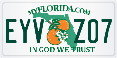 FL license plate EYVZ07