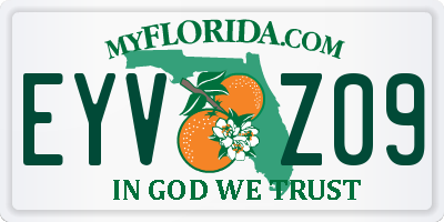 FL license plate EYVZ09