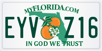FL license plate EYVZ16