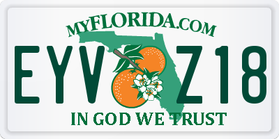 FL license plate EYVZ18