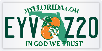 FL license plate EYVZ20