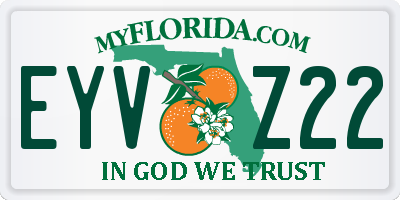 FL license plate EYVZ22