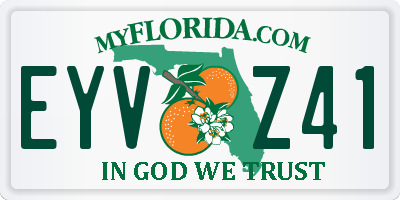 FL license plate EYVZ41