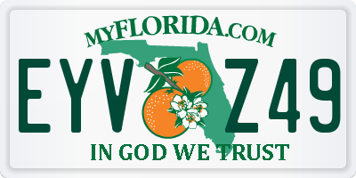 FL license plate EYVZ49