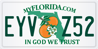 FL license plate EYVZ52