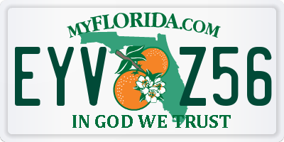 FL license plate EYVZ56