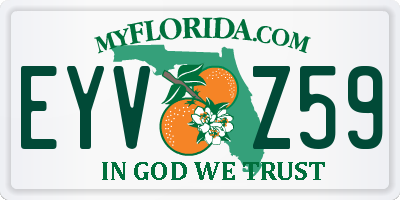 FL license plate EYVZ59