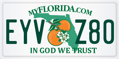 FL license plate EYVZ80