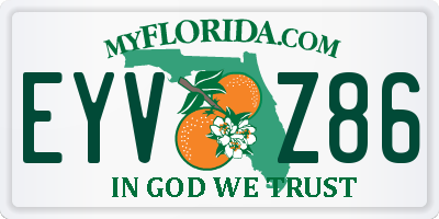 FL license plate EYVZ86