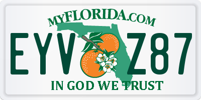 FL license plate EYVZ87