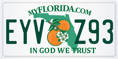 FL license plate EYVZ93