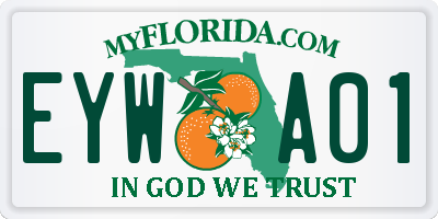 FL license plate EYWA01