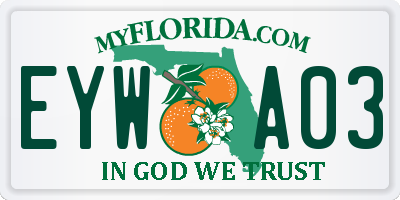 FL license plate EYWA03