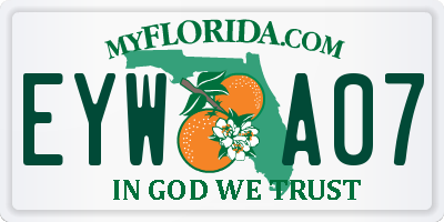 FL license plate EYWA07