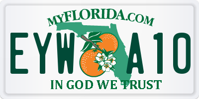 FL license plate EYWA10