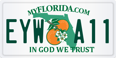 FL license plate EYWA11