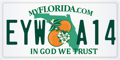 FL license plate EYWA14
