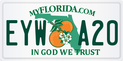 FL license plate EYWA20