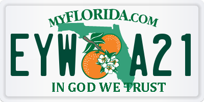 FL license plate EYWA21