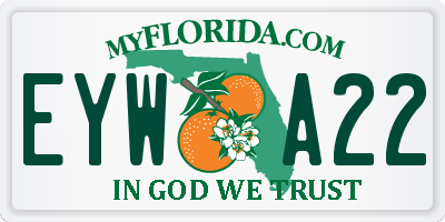 FL license plate EYWA22