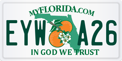 FL license plate EYWA26