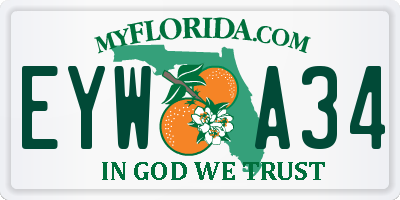 FL license plate EYWA34