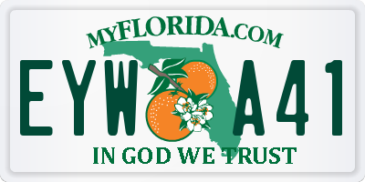 FL license plate EYWA41