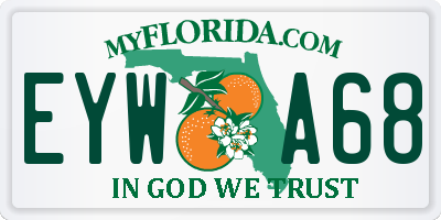 FL license plate EYWA68