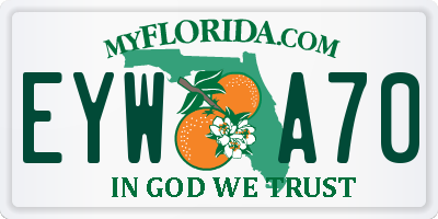 FL license plate EYWA70