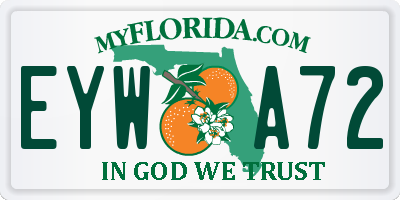 FL license plate EYWA72