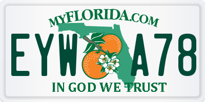 FL license plate EYWA78