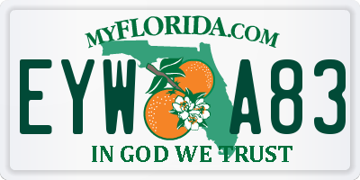 FL license plate EYWA83
