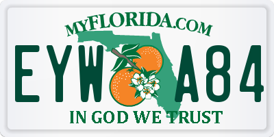 FL license plate EYWA84
