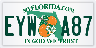 FL license plate EYWA87