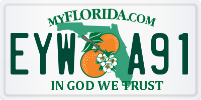 FL license plate EYWA91