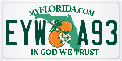 FL license plate EYWA93