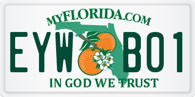 FL license plate EYWB01