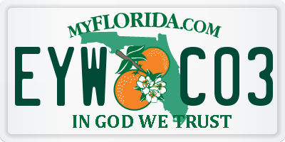 FL license plate EYWC03